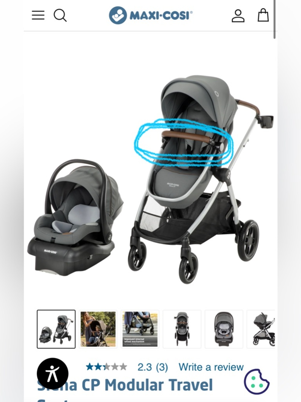 Maxi Cosi Siena CP BUMPER BAR